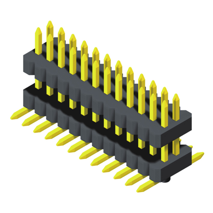 2 Rows H=1.0/1.5mm SMT Type, Stacked