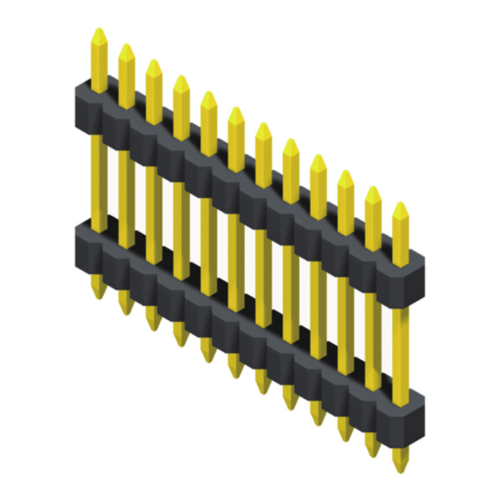 1 Row H=1.0/1.5mm Straight Type, Stacked