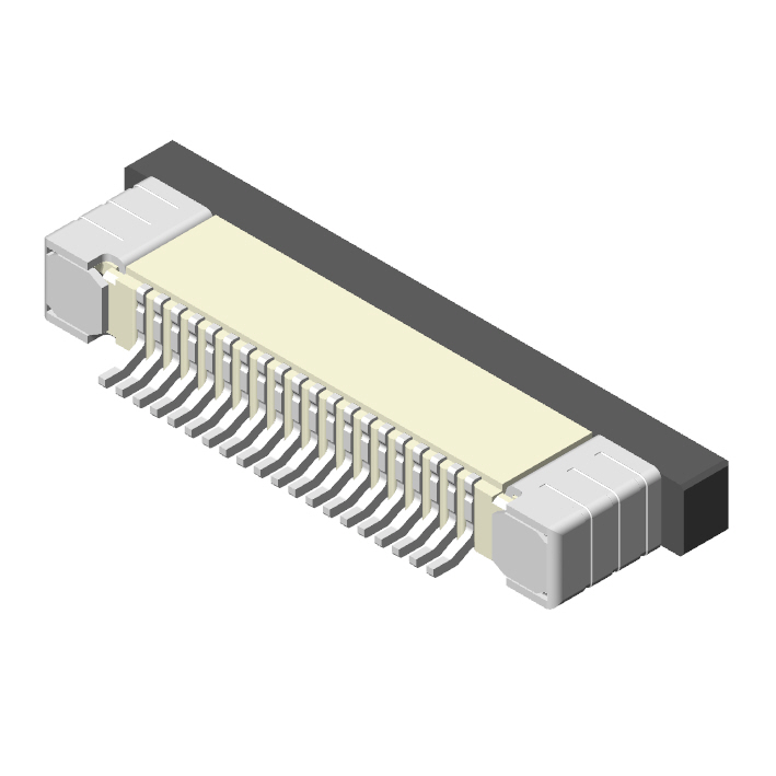 0.5mm FPC, H=2.0mm, R/A SMT, Slider
