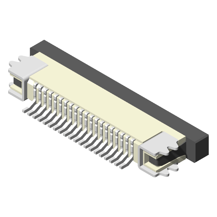 0.5mm FPC, H=2.0mm, R/A SMT, Slider