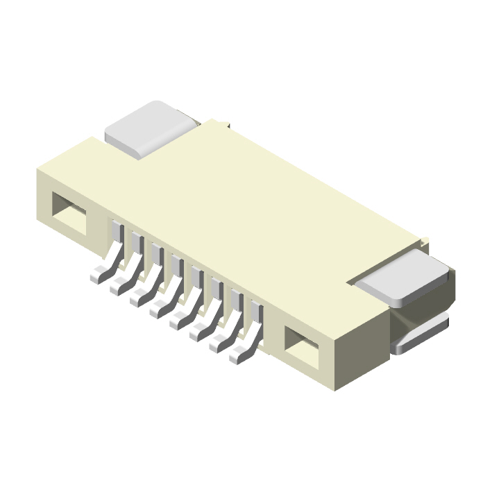 0.5mm FPC, H=1.2mm, R/A SMT, Non-ZIF