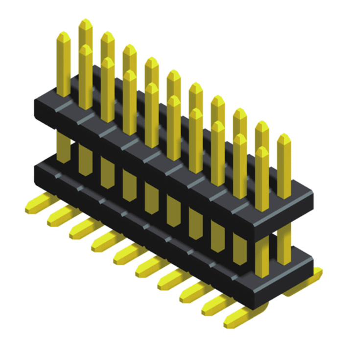 SQ=0.4mm 2 Rows H=0.85/1.0/1.5/1.7/2.0/2.5mm SMT Type, Stacked