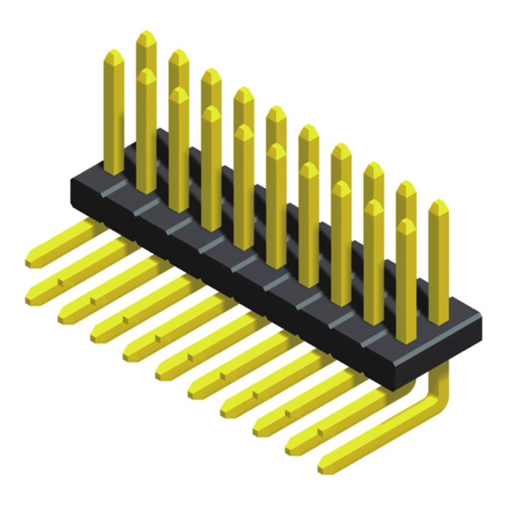 SQ=0.4mm 2 Rows H=1.0/1.5/1.7/2.0/2.5mm R/A Type			