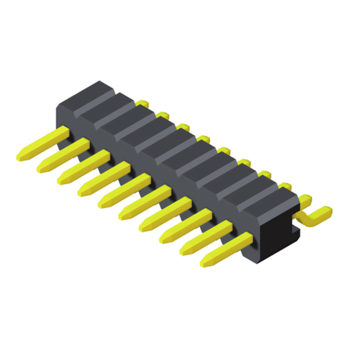 SQ=0.4mm 1 Row H= 2.5mm R/A SMT 			
