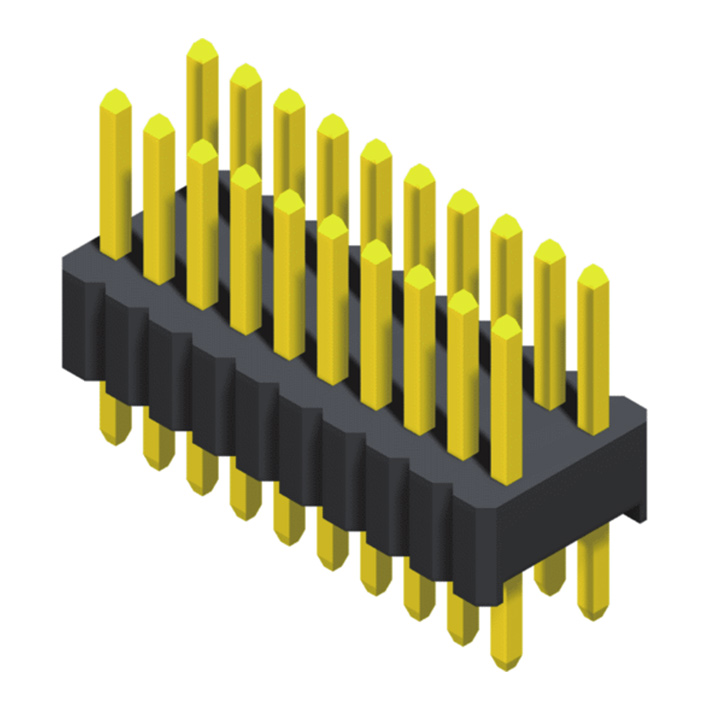 SQ=0.46mm 2 Rows H=1.7/2.5mm Straight Type			