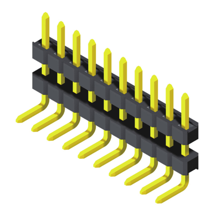1 Row H=1.5/2.0mm R/A Type, Stacked			