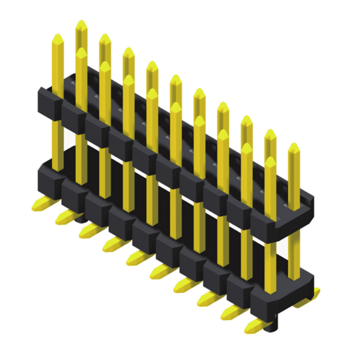 2 Rows H=1.5/2.0mm SMT Type, Stacked			