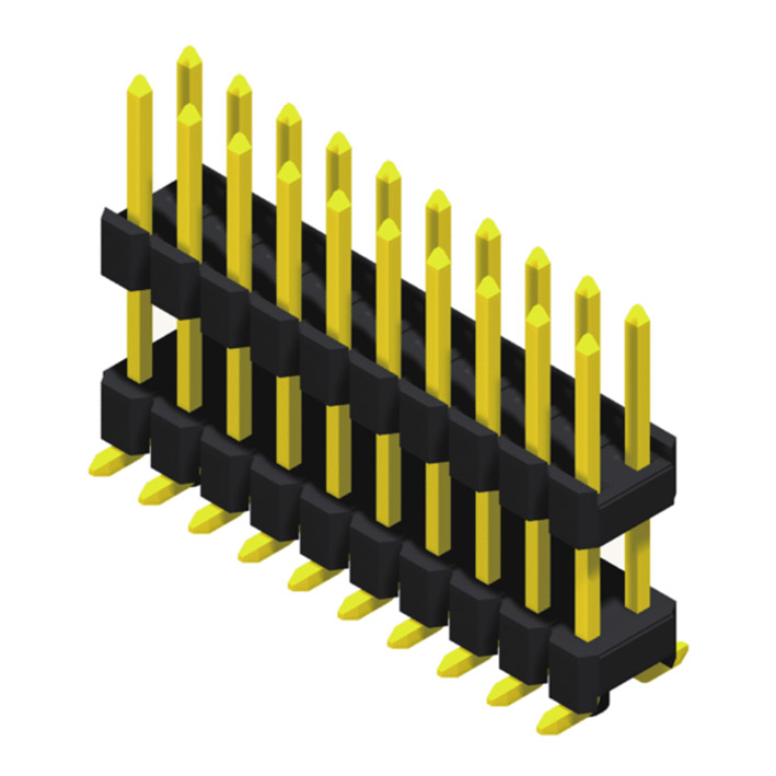 2 Rows H=1.5/1.7/2.5mm SMT Type, Stacked			